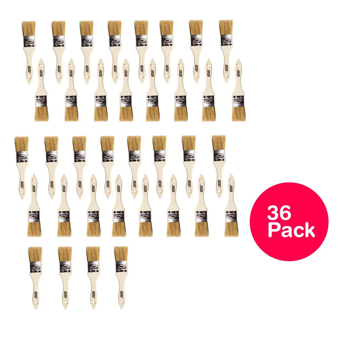 1.5 Inch Chip Paint Brush Light Brown (36 Pack) - National Supply Company