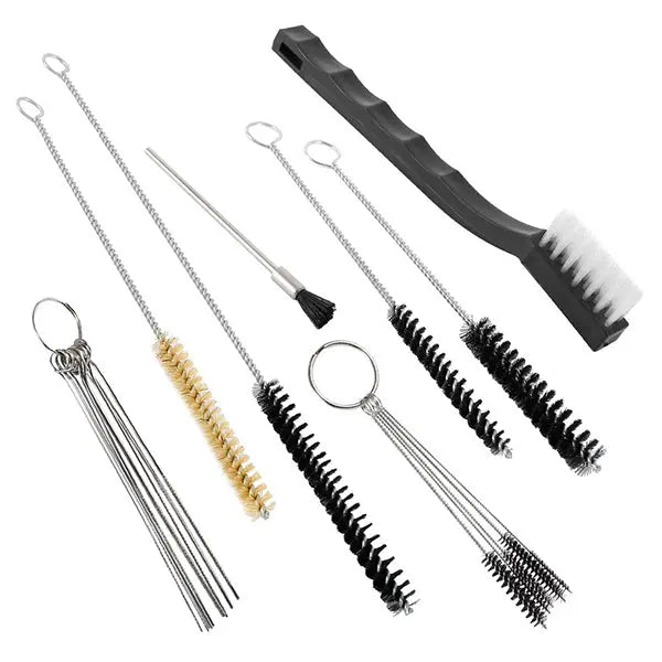 17pcs Multi-Purpose Spray Gun Cleaning Kit Car Cleaning Tools - Nylon Brushes Mini Brushes & Needles Metal Tube Cleaning Brush for Clean Airbrush Nozzles - National Supply Company