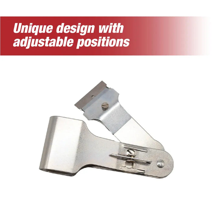 3-Way Position Adjustable Scraper Tool 8”, Sticker Adhesive Remover (Included 1 box of 100pcs Blades Refill) - National Supply Company