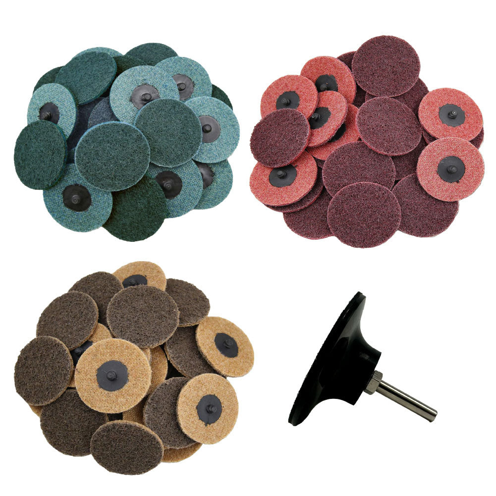 25 Pcs 3" Abrasives Quick Change Nylon Discs, Surface Conditioning Discs, for Sanding Polishing Paint Removal with Male R-Type Connection
