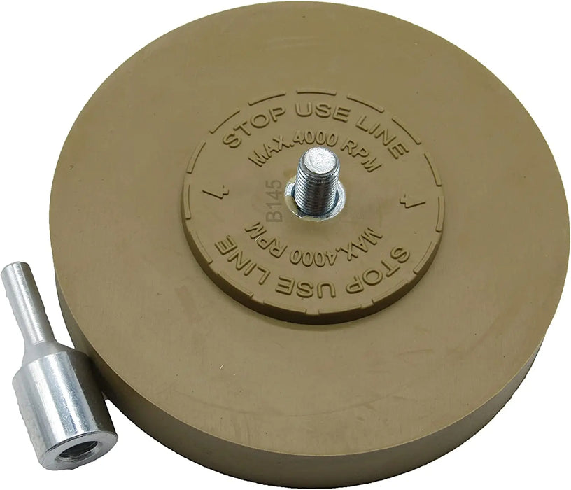 4" Adhesive Eraser Wheel with Pad & Adapter Graphics Removal Tool Eraser Wheel Decal Remover - National Supply Company