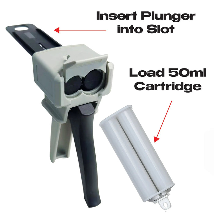 50ml AB Epoxy Glue Gun 1:1 Ratio – Manual Dual Cartridge Adhesive Dispenser for 2-Part Glue – Lightweight Applicator for DIY, Crafts, Repair – Fits Standard 50ml Cartridges Lauco