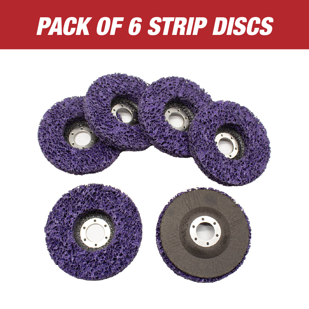 6 PACK  4-1/2" x 7/8" Strip Clean Discs Fit Angle Grinder Clean and Remove Paint, Rust Welds, Oxidation