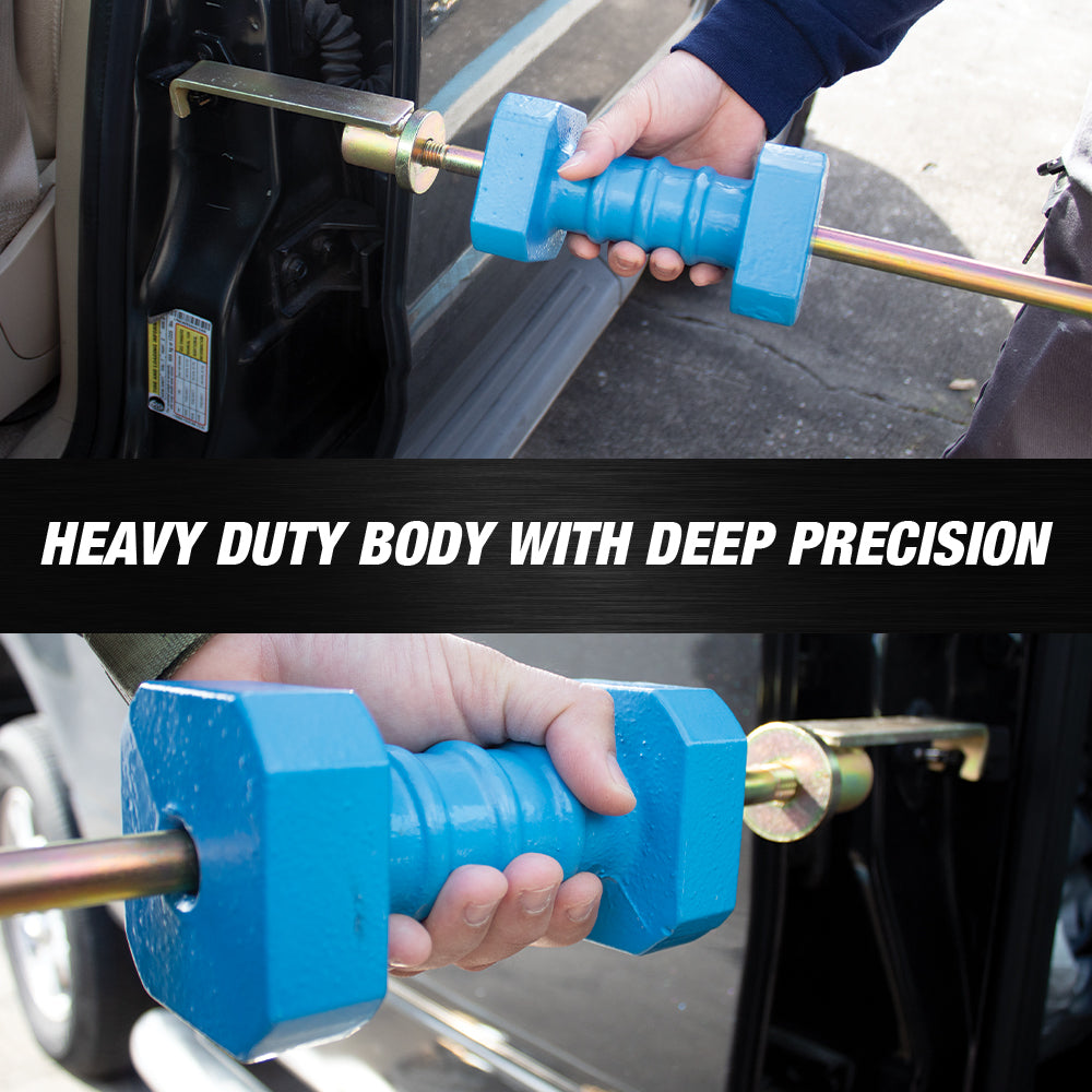 Heavy Duty Slide Hammer Dent Puller Set, Auto Body Slide Hammer Metal Dent Removal Kit, 14pc Car Dent Remover Tools for Cars, Trucks & More