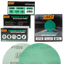 6” Premium Green Film Sanding Discs Hook & Loop, no Hole, BOX OF 50
