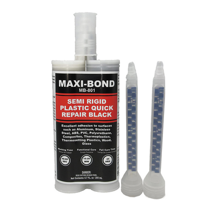 Maxi-Bond Semi Rigid Plastic Quick Repair Black - MB-801- 200ml