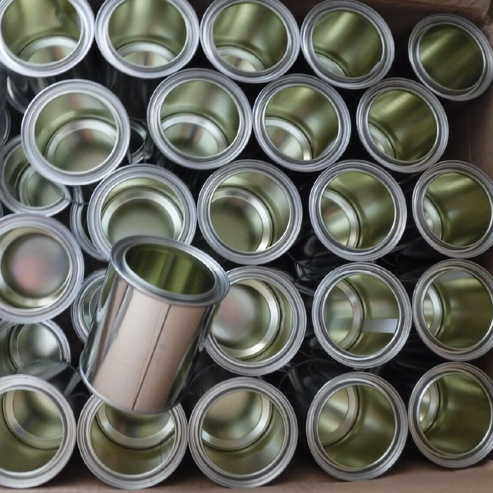 Empty Metal Pint Paint Cans with Lids - Box of 50