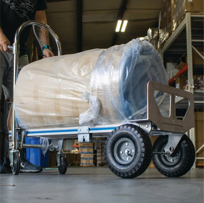 Aluminum Hand Truck and Dolly, 2 in 1 Design 550 Lbs Capacity, Industrial Collapsible Cart - National Supply Company