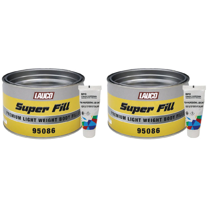 Super Fill Premium Lightweight Body Filler - Ideal for Small-Medium Dents & Scratches, Adheres to Fiberglass, Steel, Galvanized, Zinc & Aluminum,