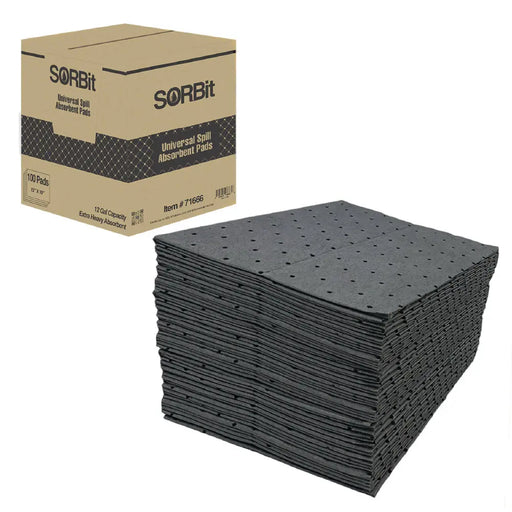 Automotive Universal Absorbent Grey Pads 10inch x 13 inch - Pack of 100 - National Supply Company