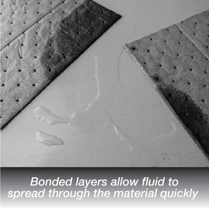 Automotive Universal Absorbent Grey Pads 10inch x 13 inch - Pack of 100 - National Supply Company