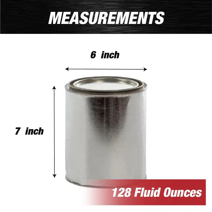 Empty Gallon Paint Cans with Lids - BOX OF 36 - Bulk Empty Metal 128onz Paint Cans with Lids Set for DYI, Storage and Professional Projects - 9077 National Supply Company