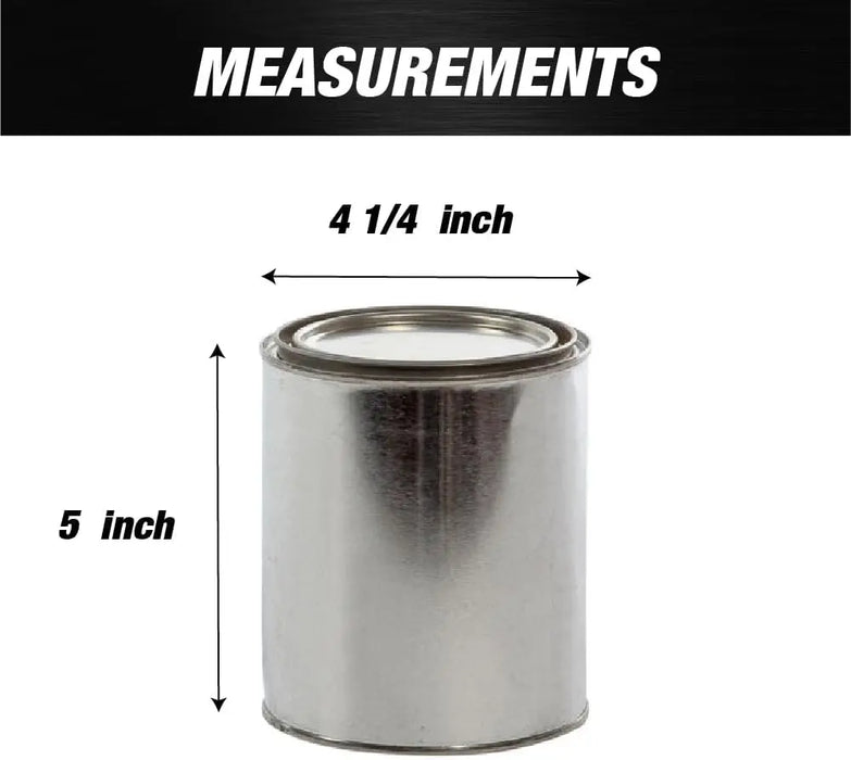 Empty Metal Quart Paint Cans with Lids - Box of 56 - 9075 National Supply Company