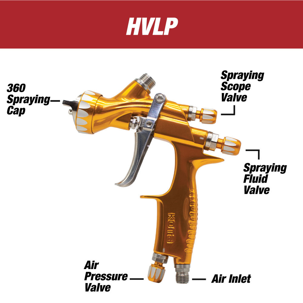 KOTA GOLD EDITION HVLP SPRAY GUN PAINT WITH 1.3 MM NOZZLE (W/O CUP)