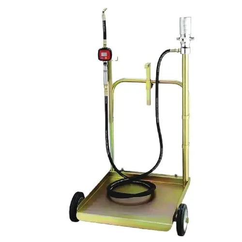 LAUCO Mobile Oil Pump Kit - Air Operated Oil Transfer Drum Pump 3:1 Mobile Kit, Barrel Pump Kit for 55 Gallon Drum Pump, High Fluid Pressure 870Psi for SAE240 Oils/Fluids (NOT for Gasoline & Diesel) LAUCO
