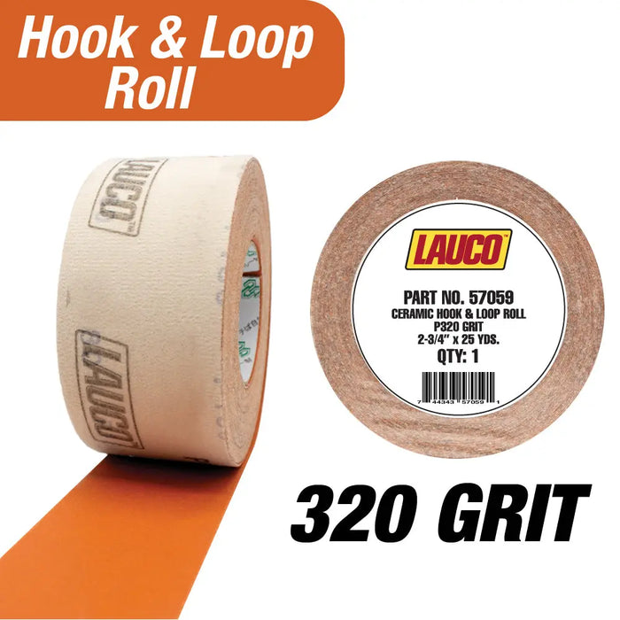 LAUCO Premium Ceramic Grain Sanding Paper, Hook & Loop Sandpaper roll 2.75” x 25 Yard National Supply Company