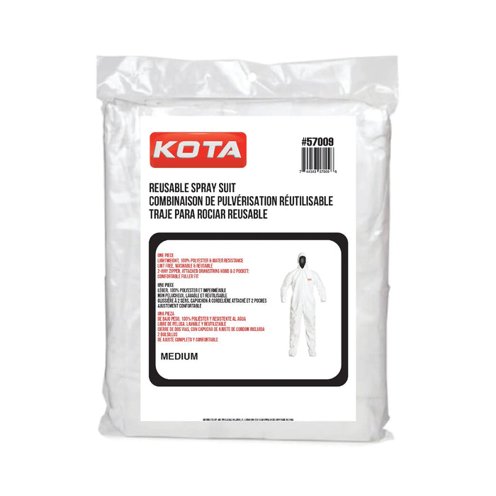 LAUCO White Polyester Reusable & Washable Paint Coverall Spray Suit With Hood - National Supply Company