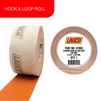 LAUCO Premium Ceramic Grain Sanding Paper, Hook & Loop Sandpaper roll 2.75” x 25 Yard