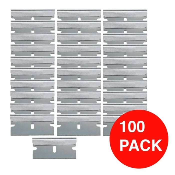 Single Edge Industrial Razor Blades for Scraper, Flat Razor Blade, Suitable for Removing Labels, Decals, Stickers and Old Paint (100 pcs) - National Supply Company