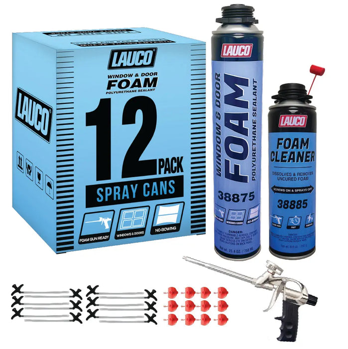 Spray Foam Insulation Kit - High-Density Expanding Foam Sealant with Cleaner With Gun National Supply Company