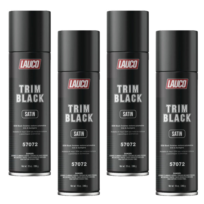 Trim Black Satin 13 oz. Automotive Aerosol Spray Paint Can, Black Spray Paint with Satin Finish - Designed for Plastic, Aluminum, Steel and Stainless Steel - National Supply Company