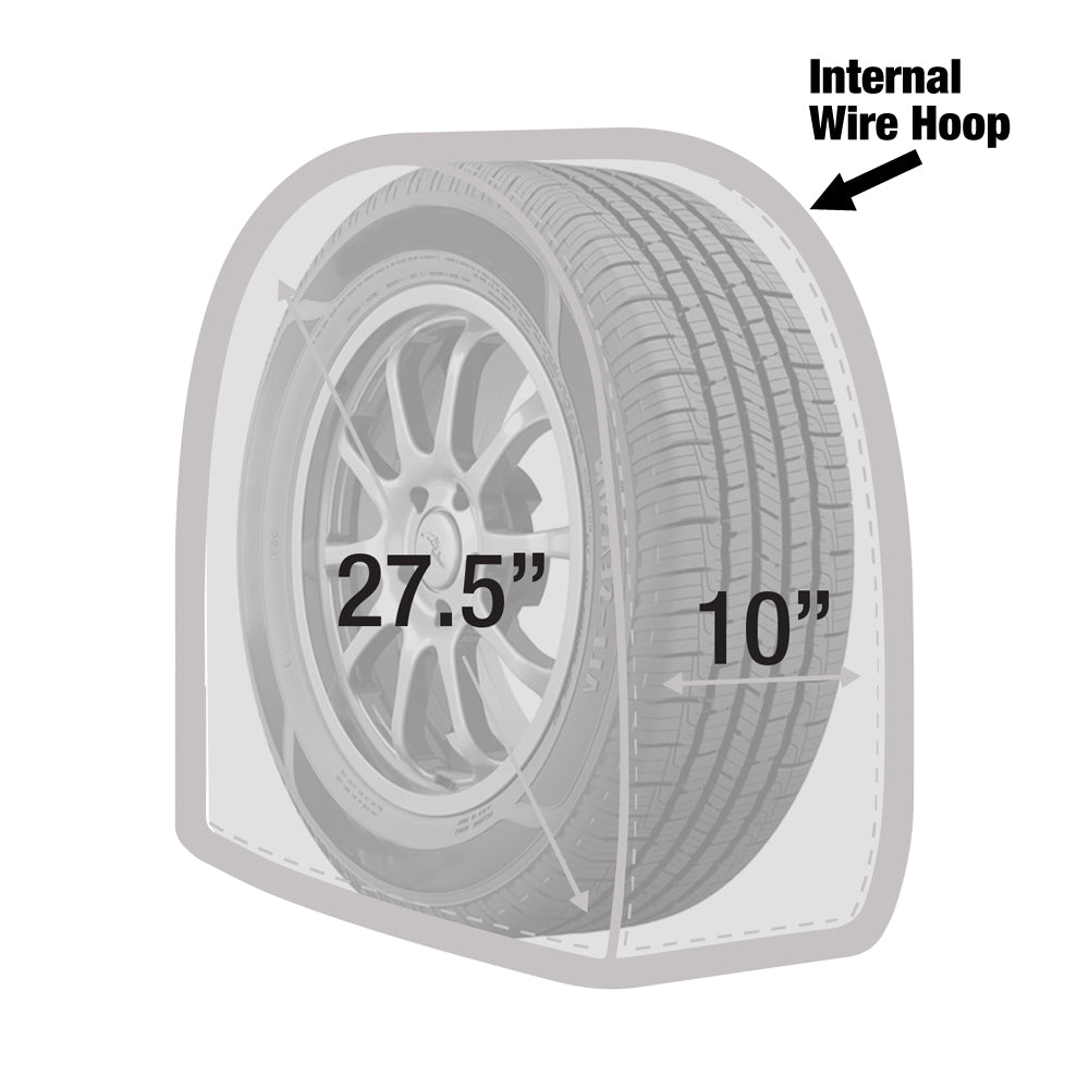 Canvas Wheel Tire Covers Set of 4 Suitable for 27.5 inch Diameter Tire