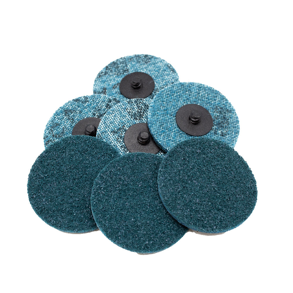 25 Pcs 3" Abrasives Quick Change Nylon Discs, Surface Conditioning Discs, for Sanding Polishing Paint Removal with Male R-Type Connection