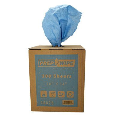 Prep Wipe Lint Free Cleaning Towels Pack of 300 Sheets, 10" x 14" BLUE