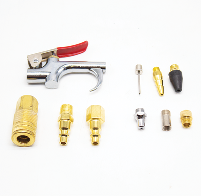 Air Blow Gun Set Kit with 10 Interchangeable Nozzles, 10 Pieces Accessories Kit