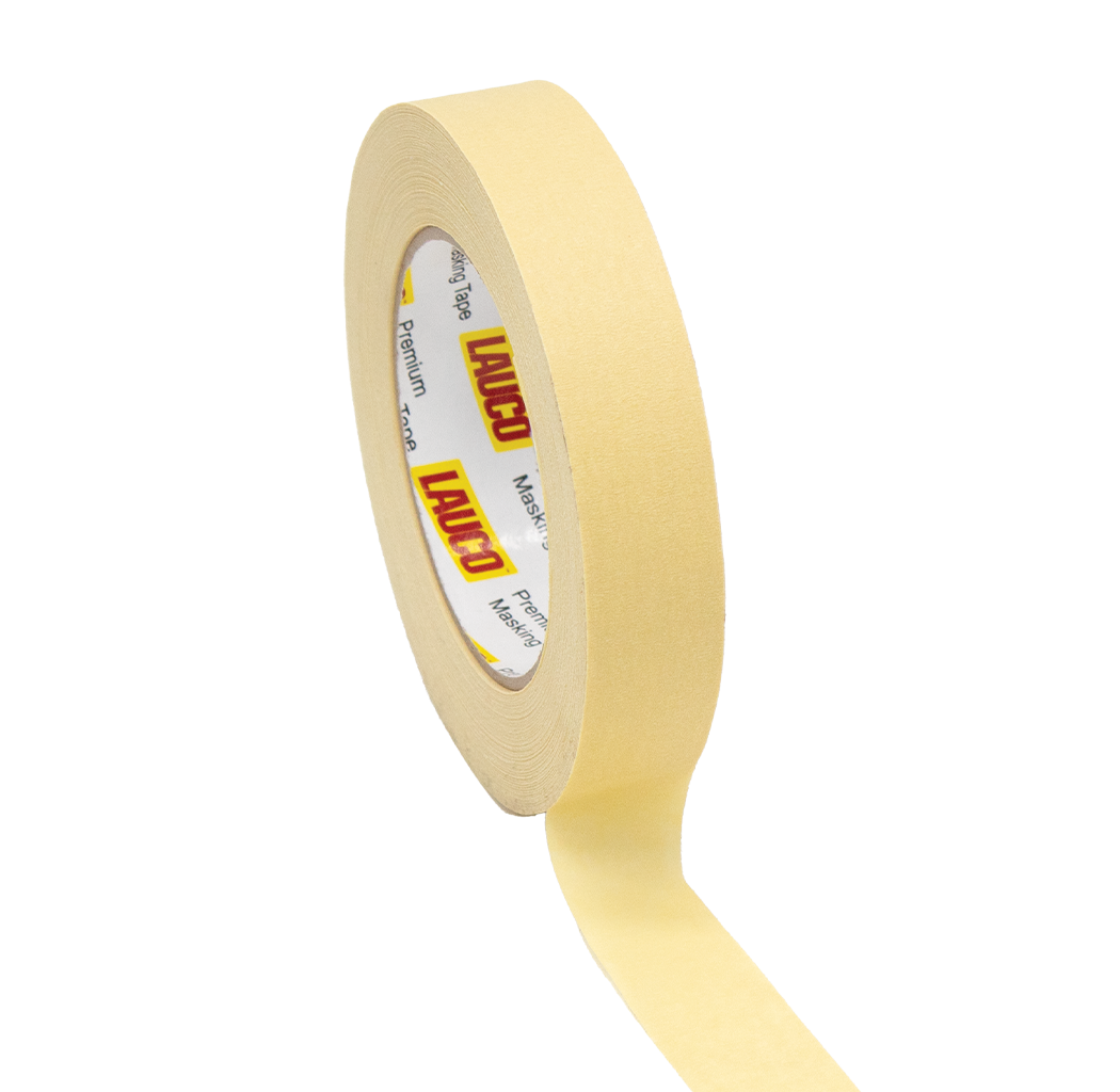 928 Automotive Refinish Masking Tape Beige Case of 24 Rolls, Size 36 x 55M - Strong Performance Tape