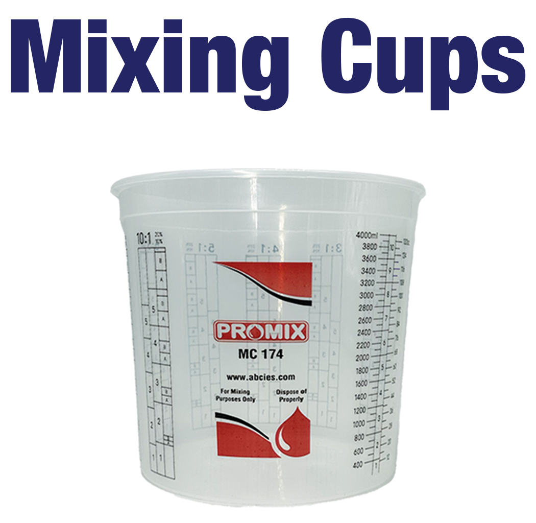 Paint & Epoxy Mixing Cups Buckets - Box of 40-174 Ounce (5-Quart) Calibrated Mixing Ratios on Side. Solvent Resistant, Reusable Clear Plastic Cups