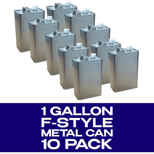 1 Gallon F-Style Metal Can with Tamper-Evident Screw Cap – Secure Seal for Gas, Paint, Chemicals, Fuel, and Solvents Storage – Durable Tin-Plated Steel Container Lauco