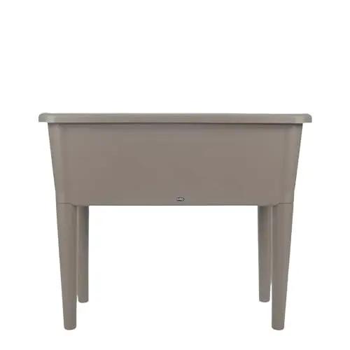 13.2 Gallon Self Watering Raised Garden Bed with or Without Transparent Ventilation Lid Greenhouse, Planter Box with Legs for Indoor/Outdoor Use, Ideal for Herbs & Vegetables (Coffee, Without Lid) LAUCO