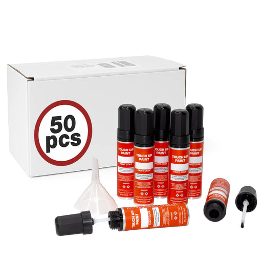 15ml Fillable Aluminum Touch Up Paint Bottles with Brush – 50 Pack Refillable with Funnel, Mixing Balls & Labels – Durable, Leakproof Scratch Repair for Auto & DIY Kits National Supply Company