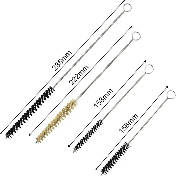 17pcs Multi-Purpose Spray Gun Cleaning Kit Car Cleaning Tools - Nylon Brushes Mini Brushes & Needles Metal Tube Cleaning Brush for Clean Airbrush Nozzles - National Supply Company