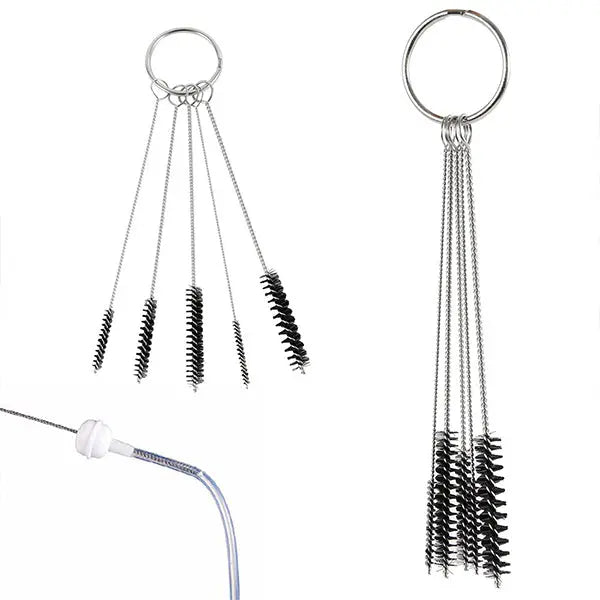 17pcs Multi-Purpose Spray Gun Cleaning Kit Car Cleaning Tools - Nylon Brushes Mini Brushes & Needles Metal Tube Cleaning Brush for Clean Airbrush Nozzles - National Supply Company