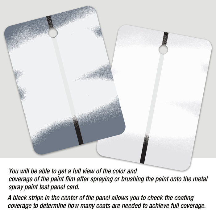 LAUCO Metal Spray Out Cards – White & Medium Grey Automotive Color Matching Test Panels – 4" x 6" Spray Out Sample Cards – Available in 50 Pack & 100 Pack (50 Pack)