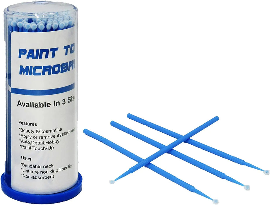 2.0mm Disposable Microbrush Applicator for Automotive Paint Repair (100 Pack) - National Supply Company