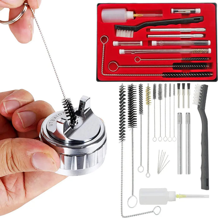 22-PCS Air Spray Paint Gun Cleaning and Maintenance Kit - Includes Storage Case - National Supply Company