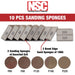 10 Pack Sanding Sponge Washable and Reusable in 60/80/100/120/180/220 Grit - National Supply Company
