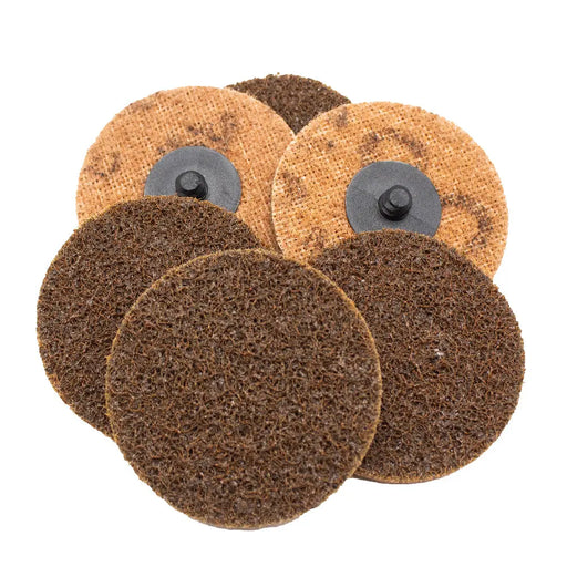 25 Pcs 3" Abrasives Quick Change Nylon Discs, Surface Conditioning Discs, for Sanding Polishing Paint Removal with Male R-Type Connection - National Supply Company