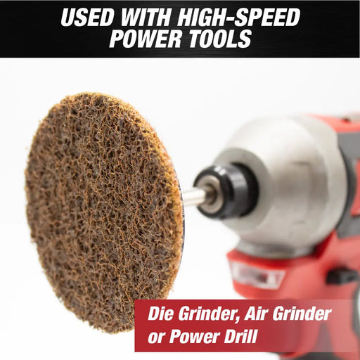 25 Pcs 3" Abrasives Quick Change Nylon Discs, Surface Conditioning Discs, for Sanding Polishing Paint Removal with Male R-Type Connection - National Supply Company