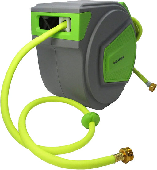 Enclosed Retractable Reel w/ Hybrid Polymer Water Hose 1/2" X 50ft - National Supply Company