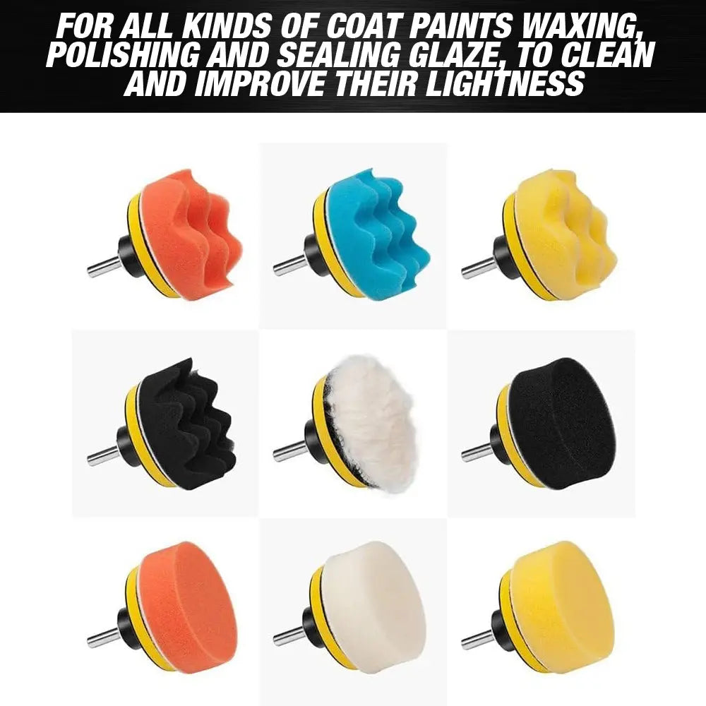 31 Pcs 3 inch Buffing Polishing Pads for Drill Adapter Car Auto Polisher - Professional wool and foam pad buffing, polishing and finishing system. - National Supply Company