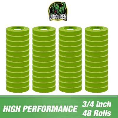DINOGREN 333 Automotive Refinish High Performance Masking Tape, ¾” in x 60 yd (Pack of 48 ROLLS)