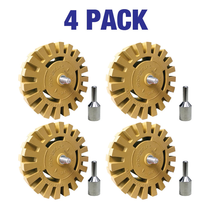 4 Inch Decal Remover Eraser Wheel with Adapter - National Supply Company