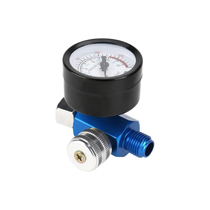 LAUCO ¼-inch Adjustable Air Pressure Regulator with Gauge, Pneumatic Tool & Spray Gun Pressure Control Valve (0-160 PSI) 1677