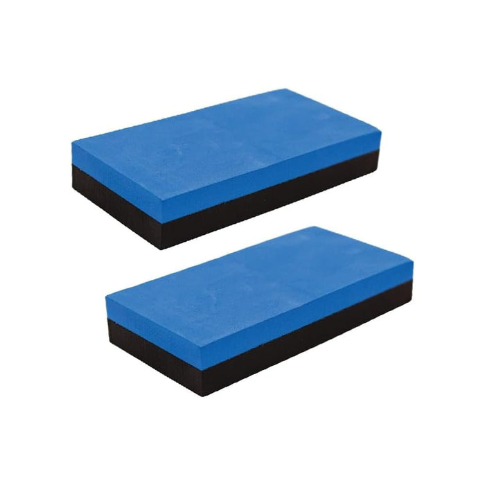 LAUCO EVA 2-Pack Double-Sided Semi Rigid Sanding Blocks Sponge for Woodworking, Furniture Finishing, Drywall Sanding, Metal Surface Prep, Paint preparation and Color Sanding 57044