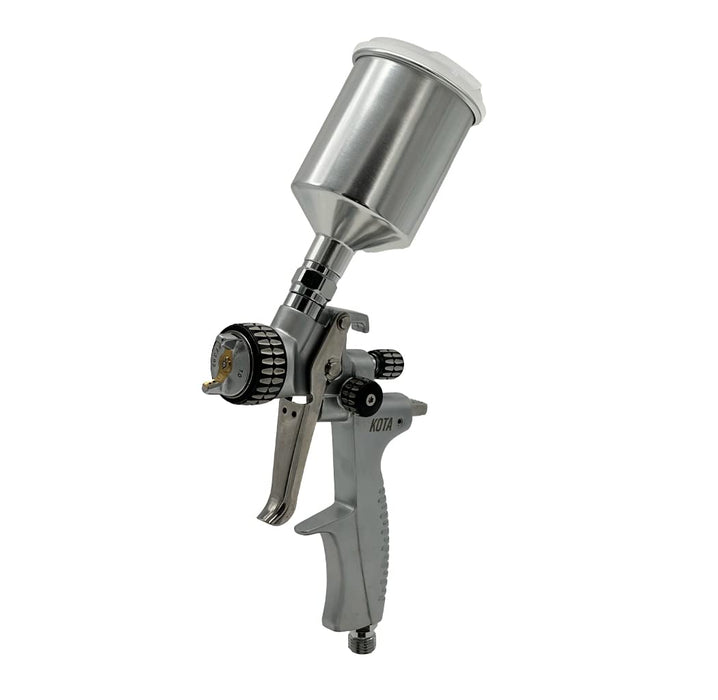 LAUCO KOTA HVLP Mini Spray Gun – 1.0 mm Nozzle, Compact Aluminum Paint Sprayer for Spot Repair, Automotive Refinishing, Carpentry, and Decorative Painting 41919