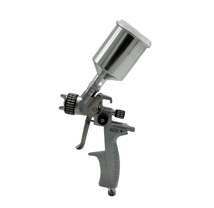 LAUCO KOTA HVLP Mini Spray Gun – 1.0 mm Nozzle, Compact Aluminum Paint Sprayer for Spot Repair, Automotive Refinishing, Carpentry, and Decorative Painting 41919